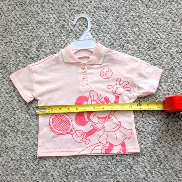 Disney Kids (12 Months) Pink Glitter Minnie Mouse Tennis T-Shirt/Polo Shirt - Picture 12 of 16